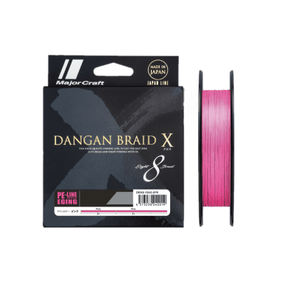 MAJOR CRAFT Ultra High Strength X8 Braid Line DANGAN BRAID X8 300m/Pink